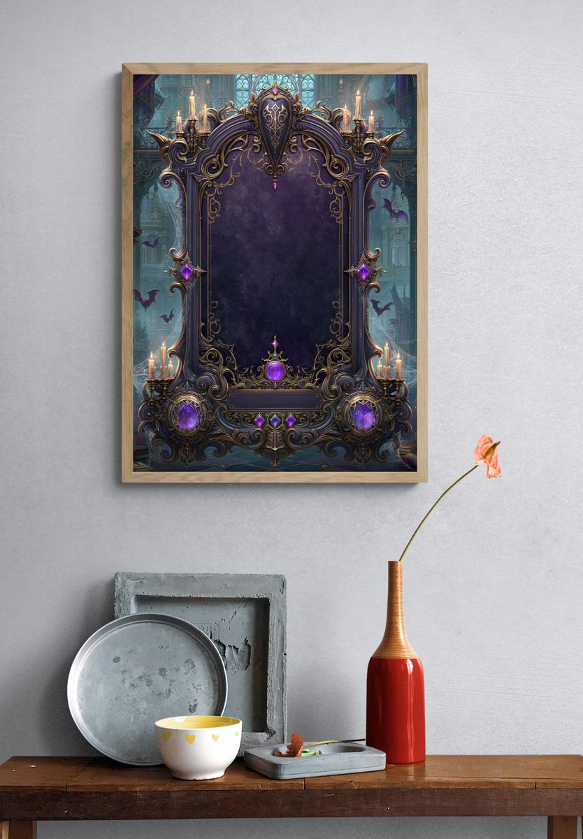 Gothic Fantasy Mirror Poster. — room view 3