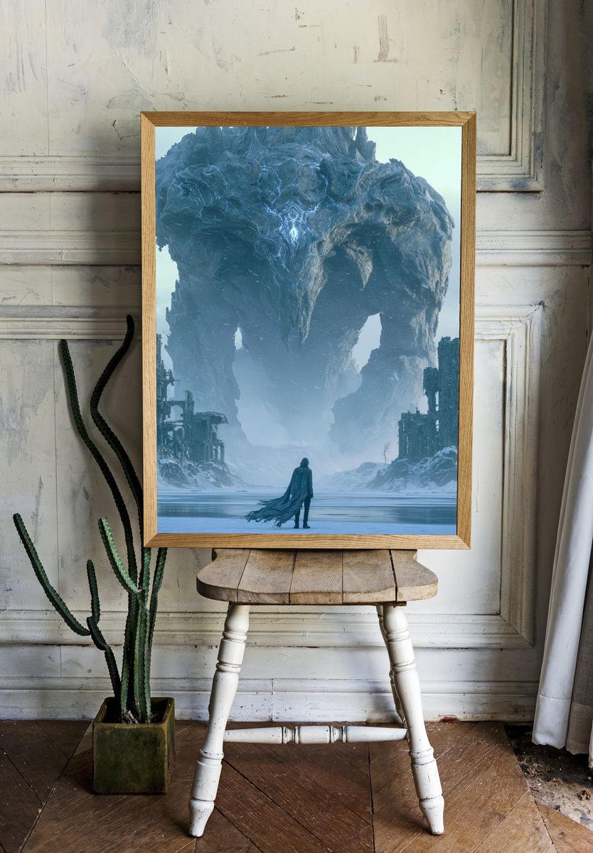 Frozen Giant Fantasy Print. room preview