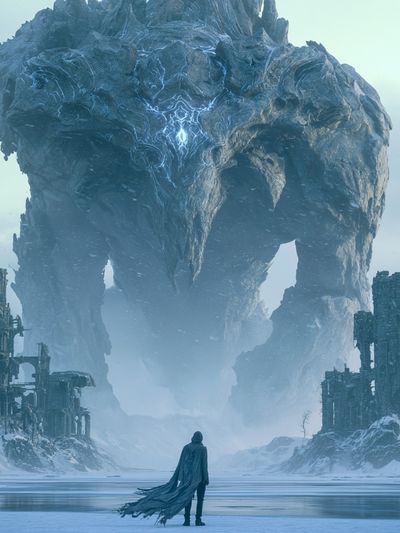 Frozen Giant Fantasy Print. poster
