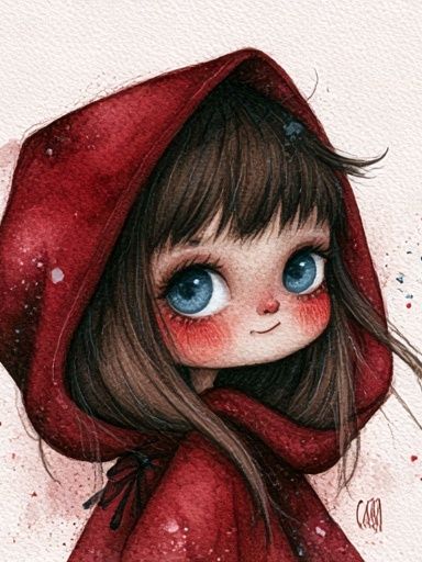 Little Red Riding Hood Illustration Poster. poster detail