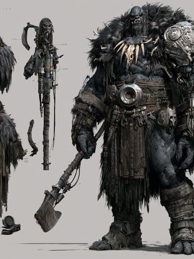 Orc Warrior Concept Art Poster. poster
