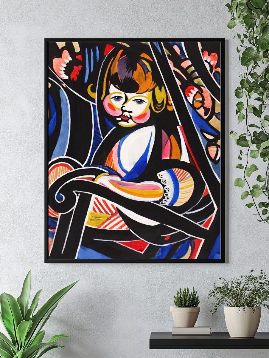 Child Rocker (ca.1916) painting high. — room view 4