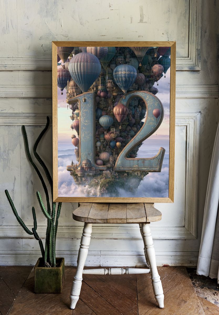 Floating 12 Fantasy Poster. — room view 1