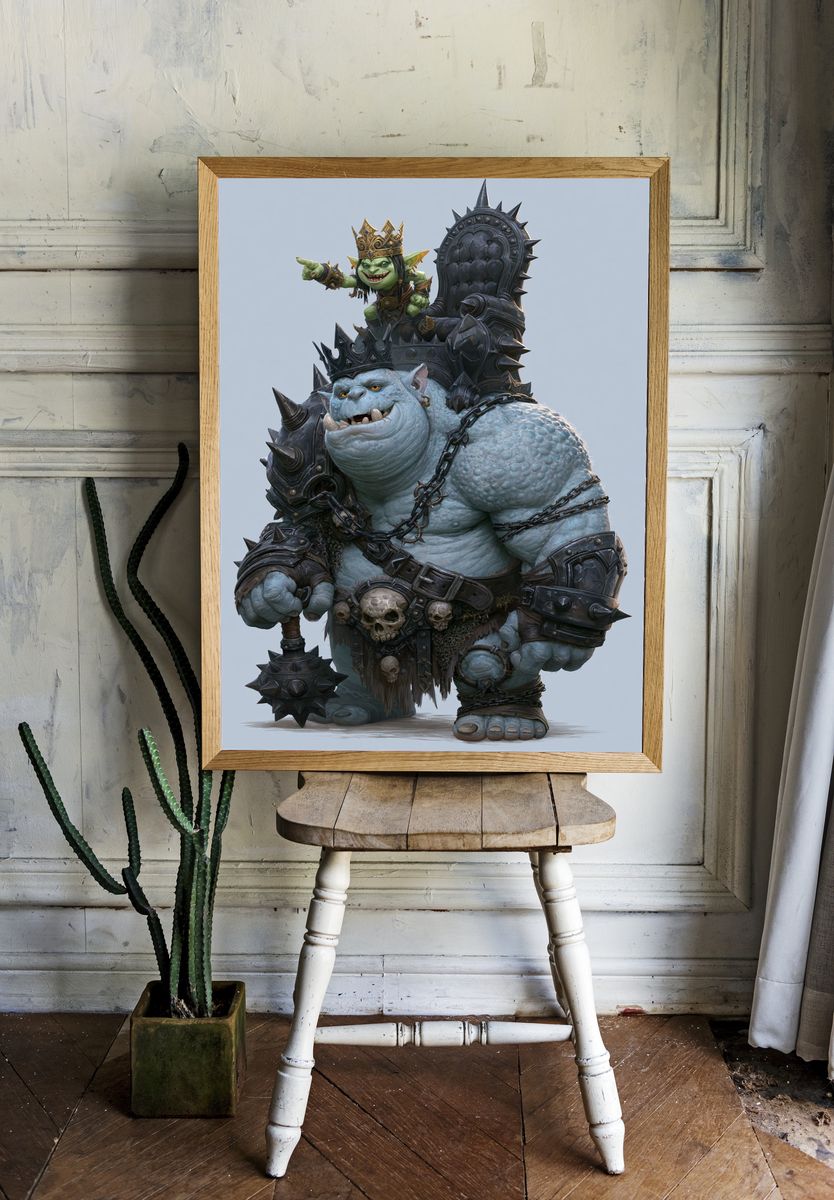 Goblin King Fantasy Illustration Poster. — room view 1