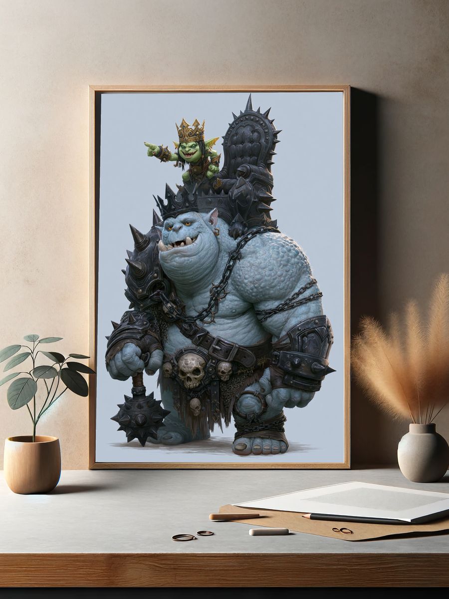 Goblin King Fantasy Illustration Poster. — room view 2