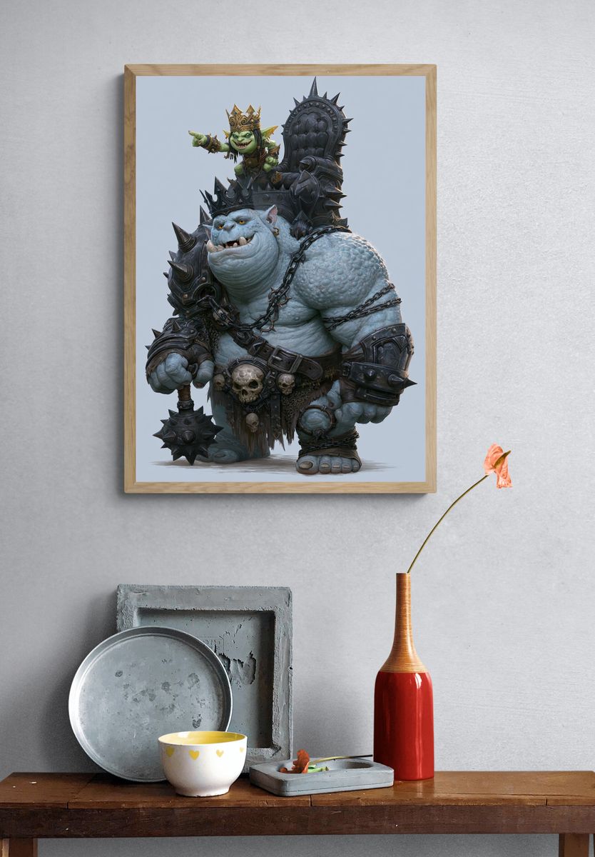 Goblin King Fantasy Illustration Poster. — room view 3