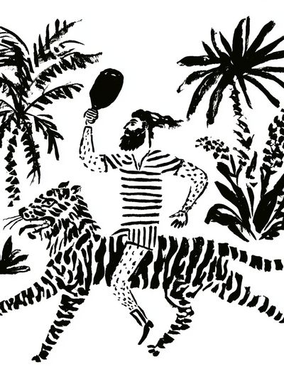 Jungle Rider Ink Poster.