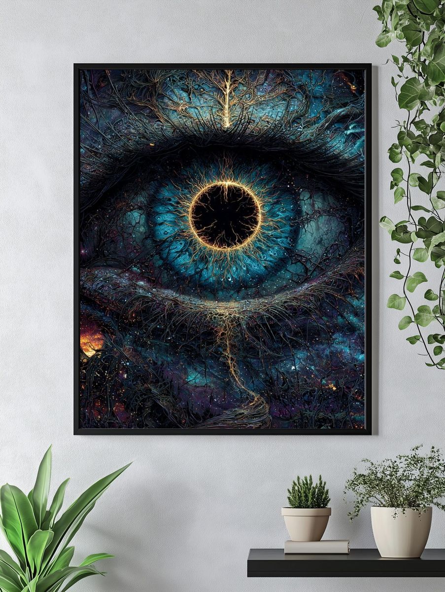 Cosmic Eye Surrealism Poster. — room view 4