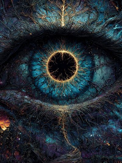 Cosmic Eye Surrealism Poster.