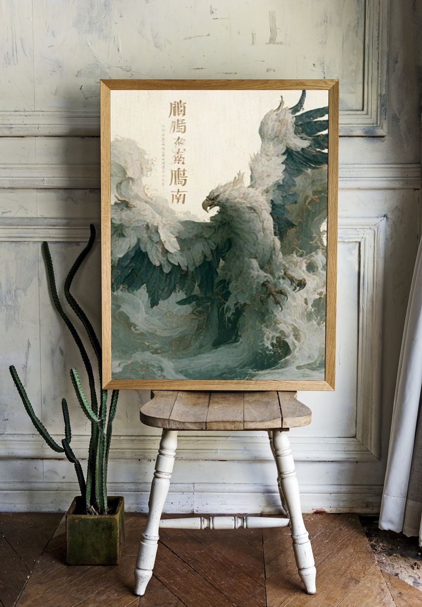 Phoenix Ascension Illustration Poster. — room view 1
