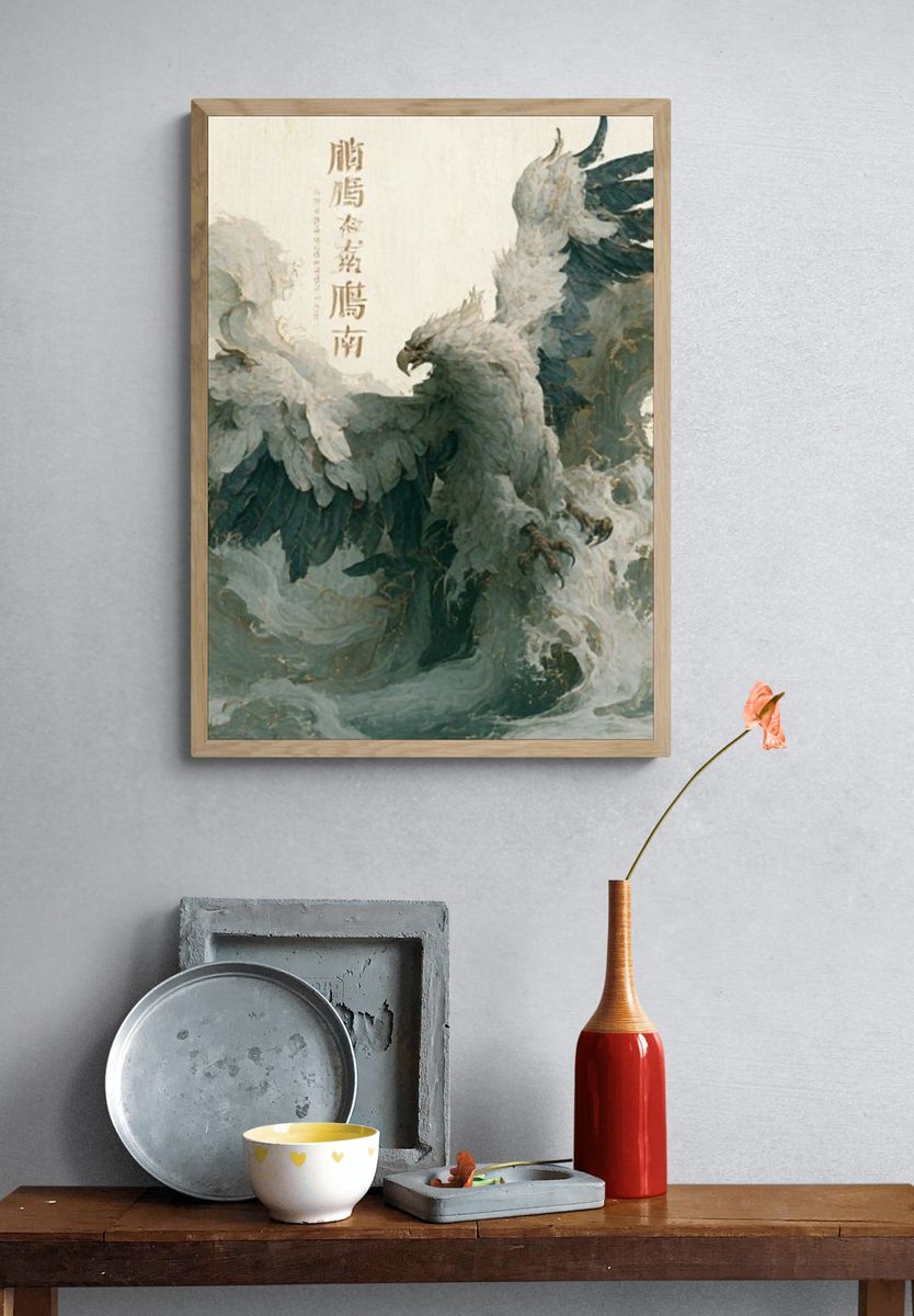 Phoenix Ascension Illustration Poster. — room view 3
