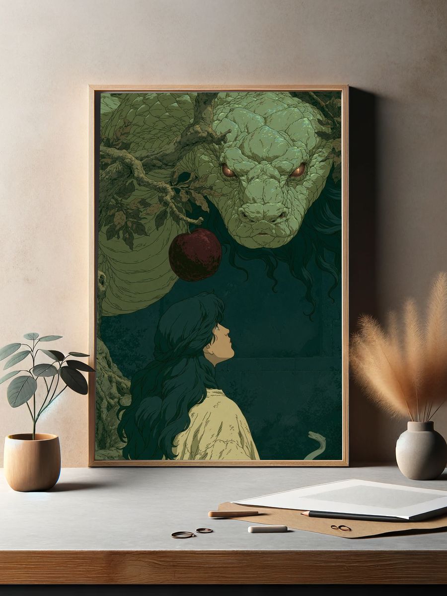 Forest Dragon Encounter Print. — room view 2