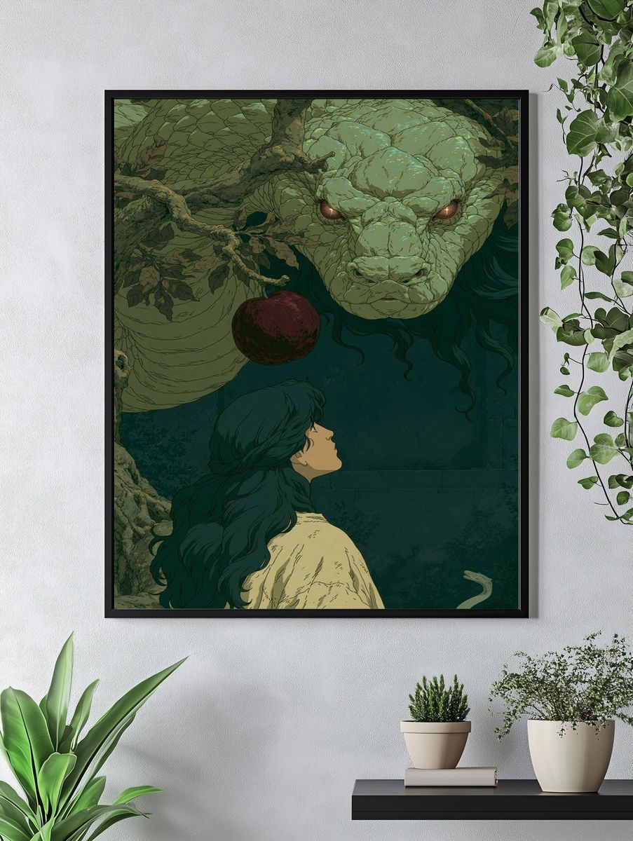 Forest Dragon Encounter Print. — room view 4