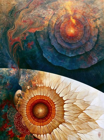 Celestial Lotus Meditation Poster. poster