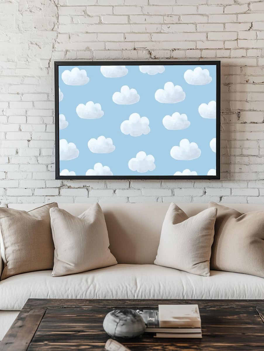 Clouds wallpaper, cute HD background. — room view 1