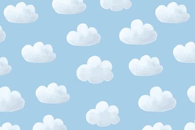 Clouds wallpaper, cute HD background. poster print