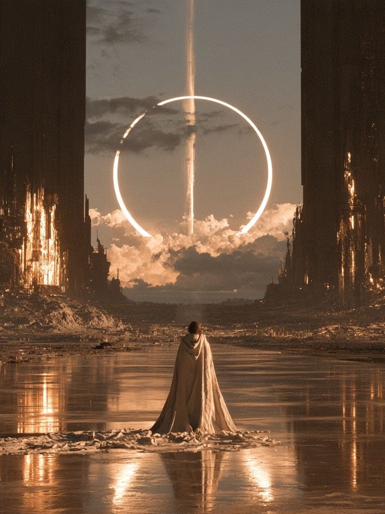 Celestial Portal Surrealism Print. poster detail