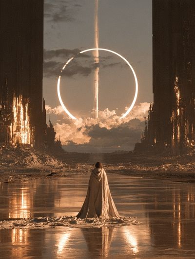 Celestial Portal Surrealism Print.
