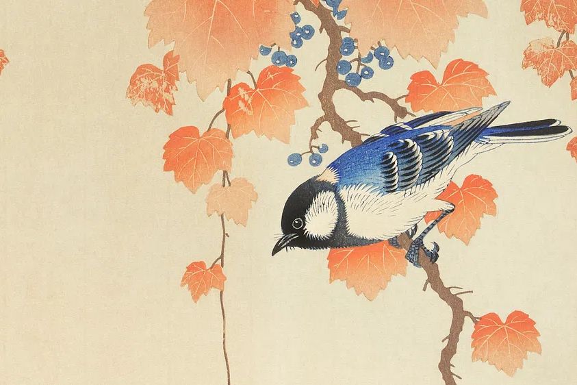 Ohara Koson wallpaper, Japanese desktop. poster — illustration art