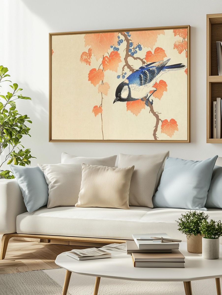 Ohara Koson wallpaper, Japanese desktop. — room view 2