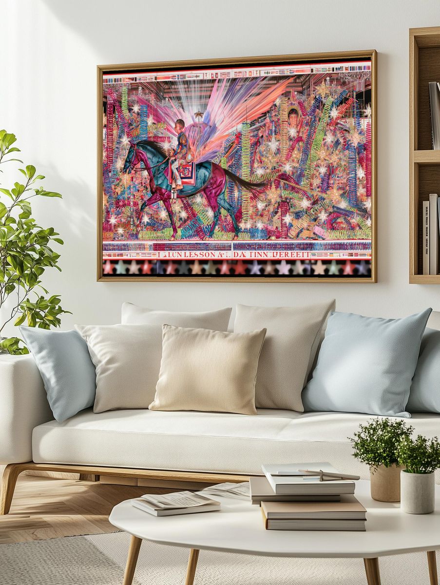 Carnival Horse Surrealism Poster. — room view 2