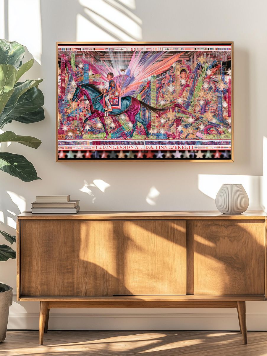 Carnival Horse Surrealism Poster. — room view 3