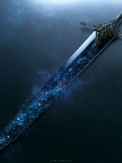 Cosmic Sword Illustration Poster. poster
