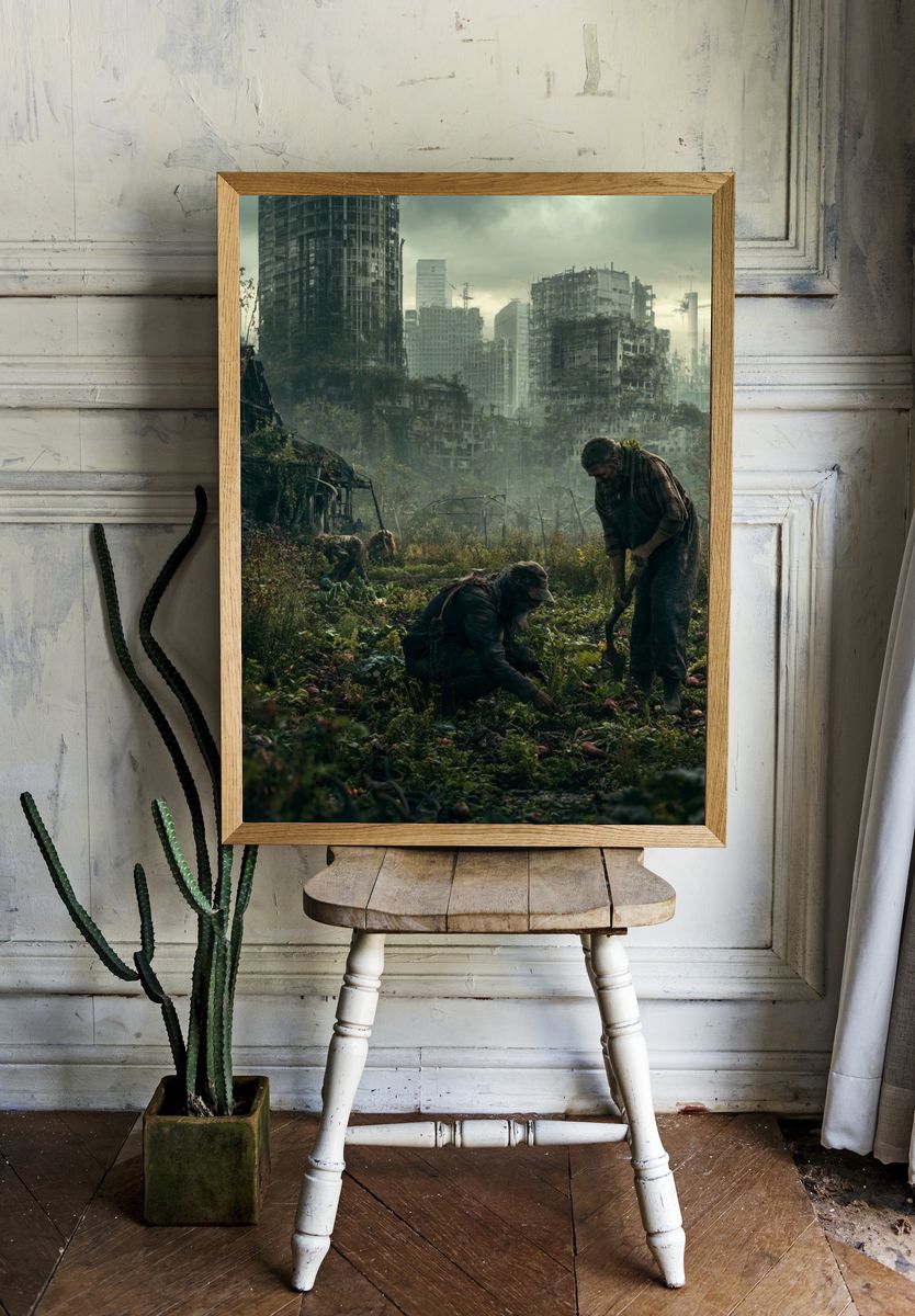 Post-Apocalyptic City Garden Poster. — room view 1