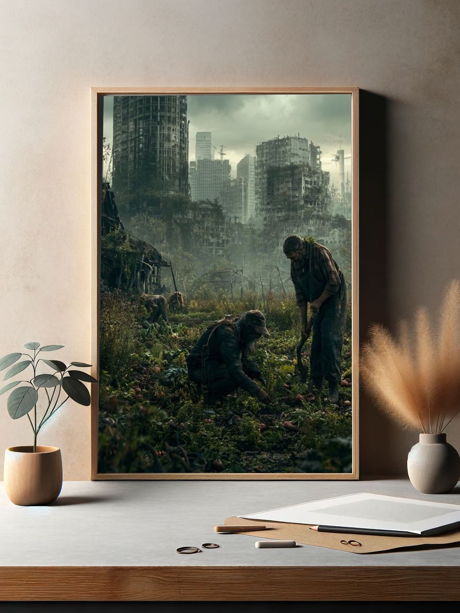 Post-Apocalyptic City Garden Poster. — room view 2