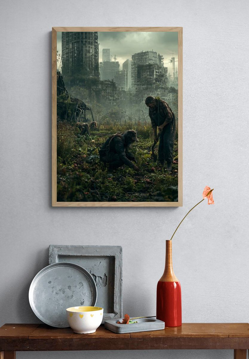 Post-Apocalyptic City Garden Poster. — room view 3