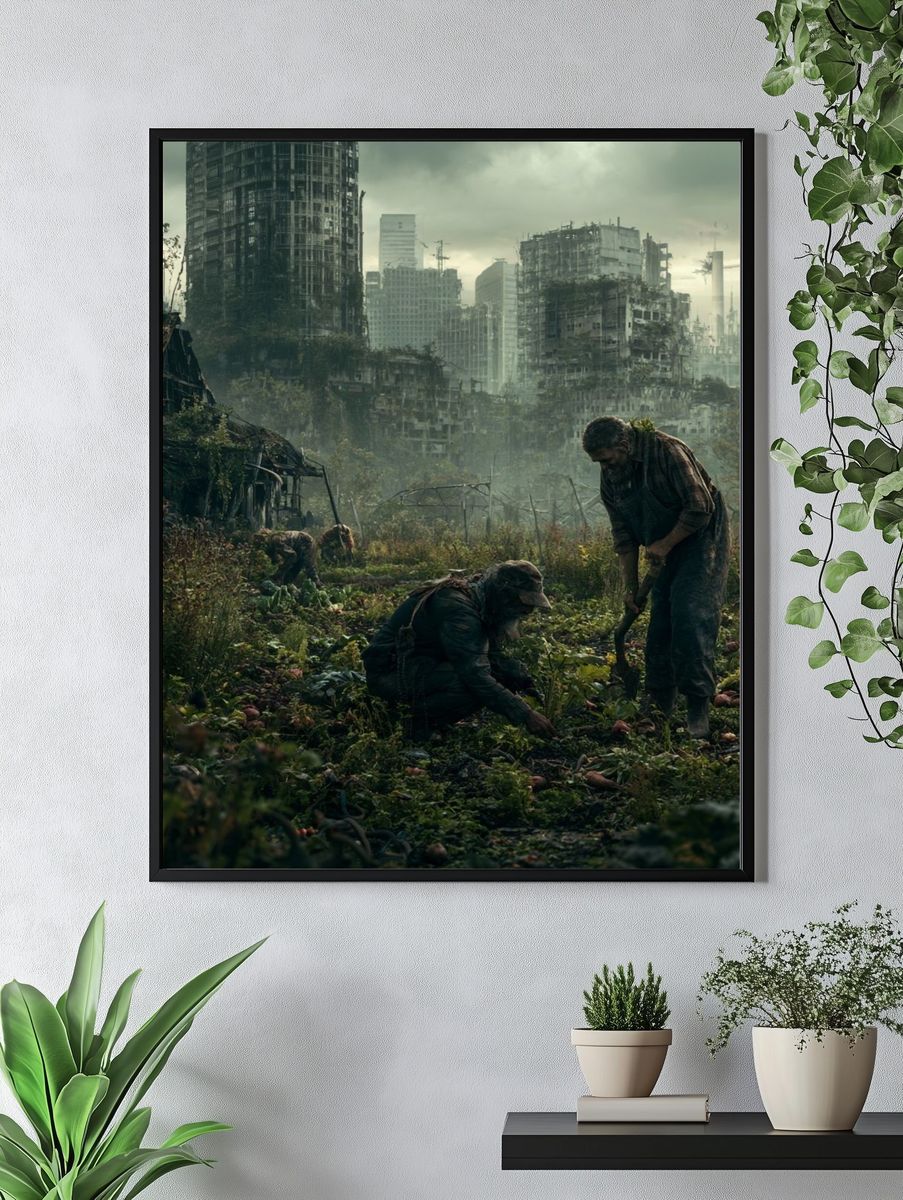 Post-Apocalyptic City Garden Poster. — room view 4