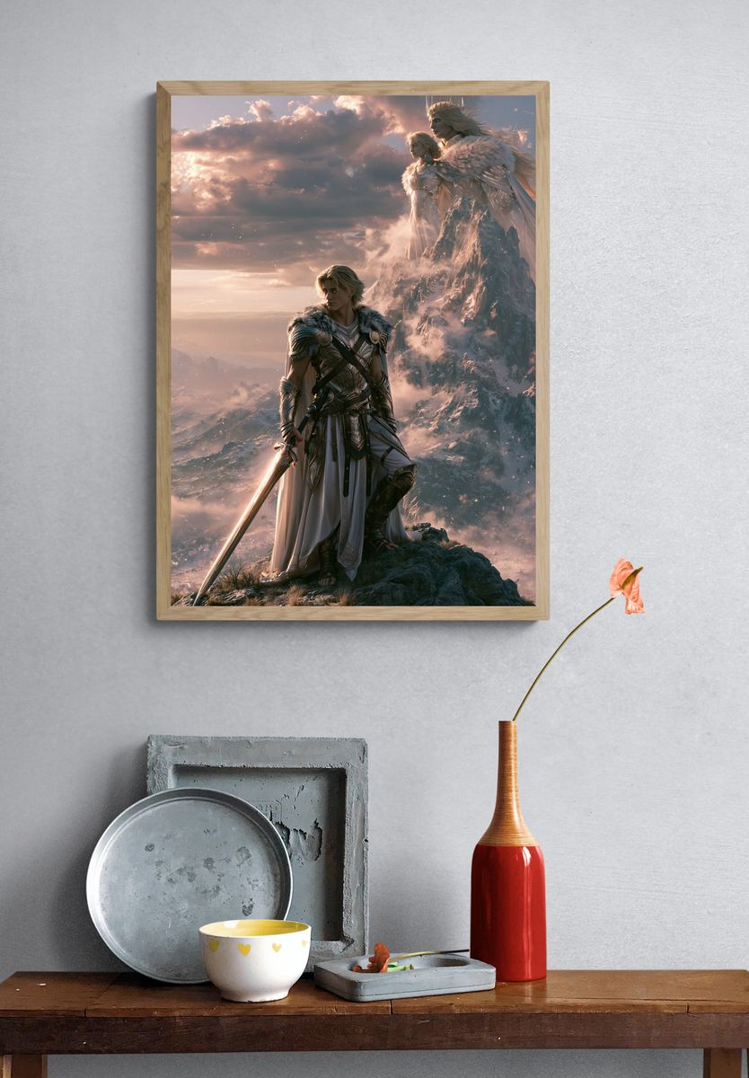 Fantasy Mountain Guardians Poster. — room view 3