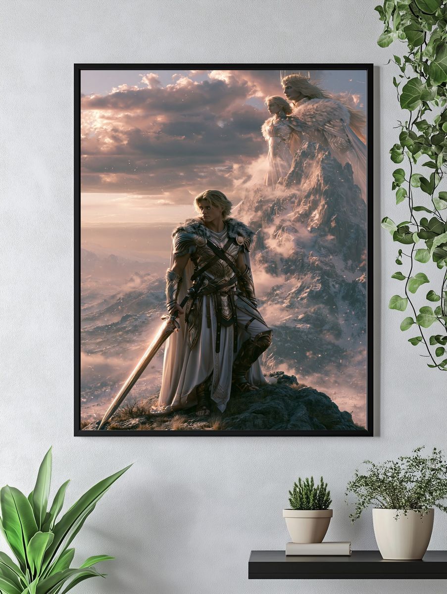 Fantasy Mountain Guardians Poster. — room view 4
