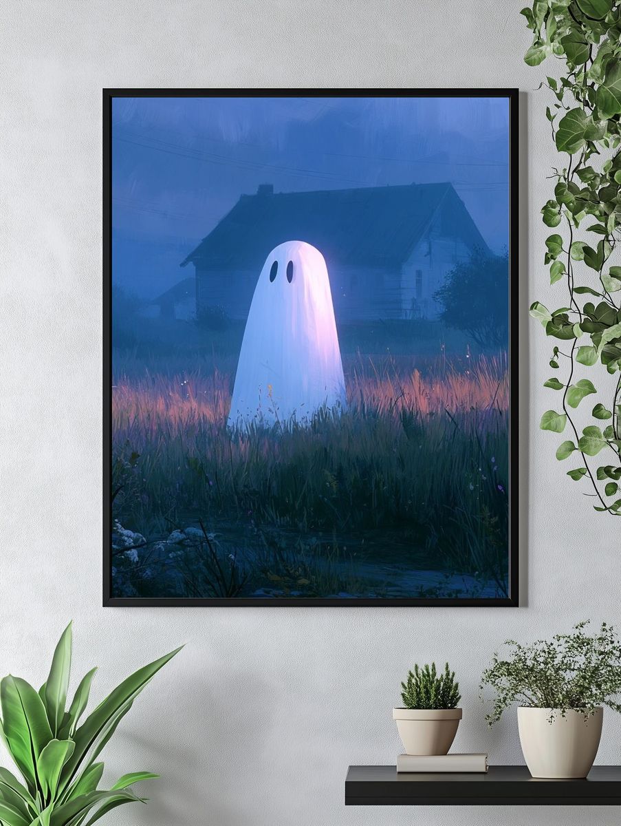 Ghost in the Meadow Illustration Poster. — room view 4