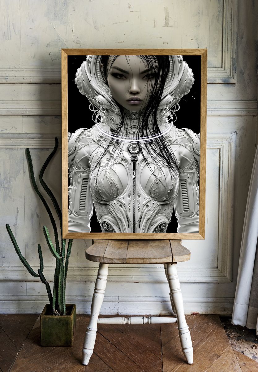 Philosopher Portrait Ink Print. room preview