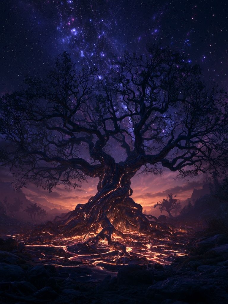 Cosmic Tree of Light Poster. poster detail
