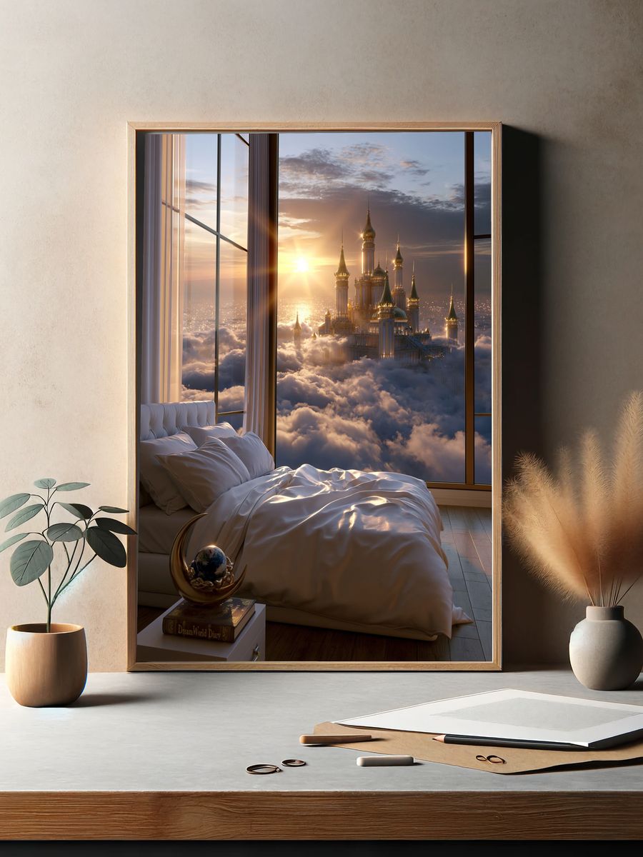 Cloud Palace Sunrise Print. — room view 2