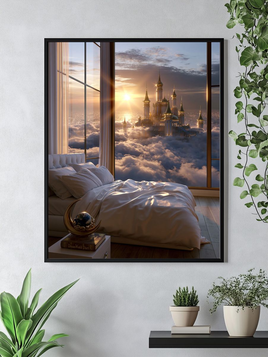 Cloud Palace Sunrise Print. — room view 4