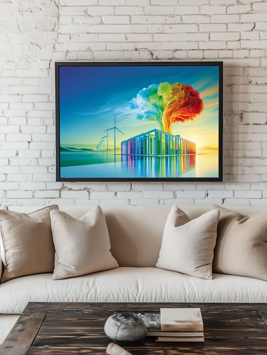 Rainbow Energy Server Farm Print. — room view 1