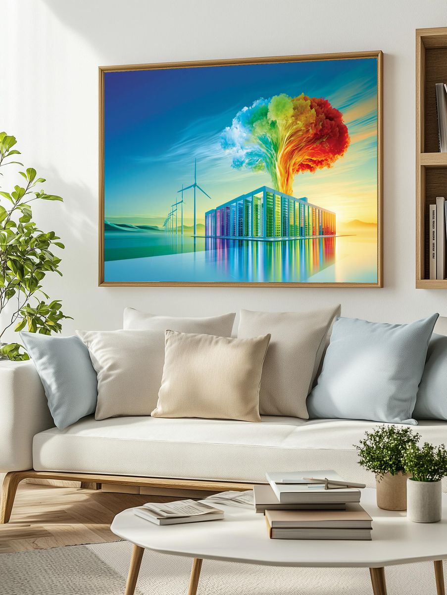 Rainbow Energy Server Farm Print. — room view 2