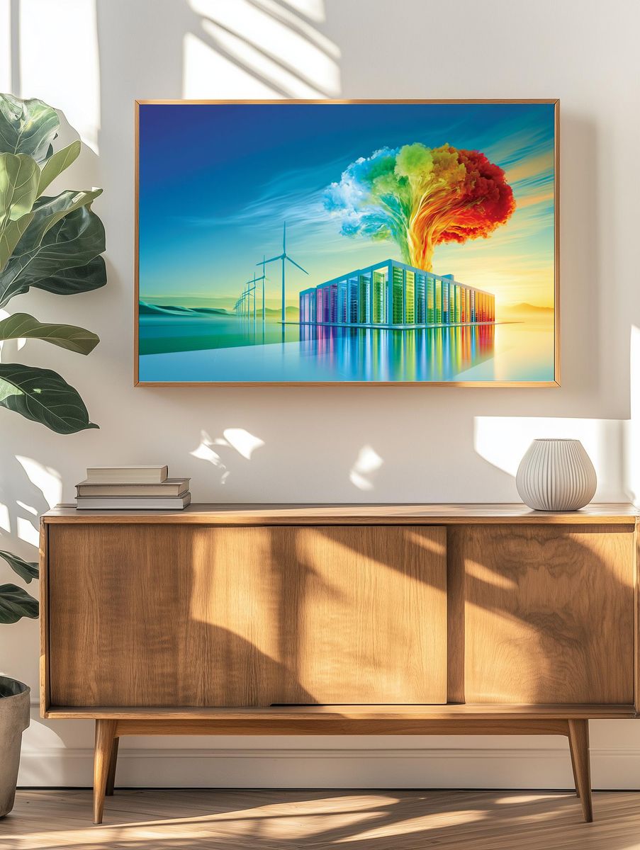 Rainbow Energy Server Farm Print. — room view 3