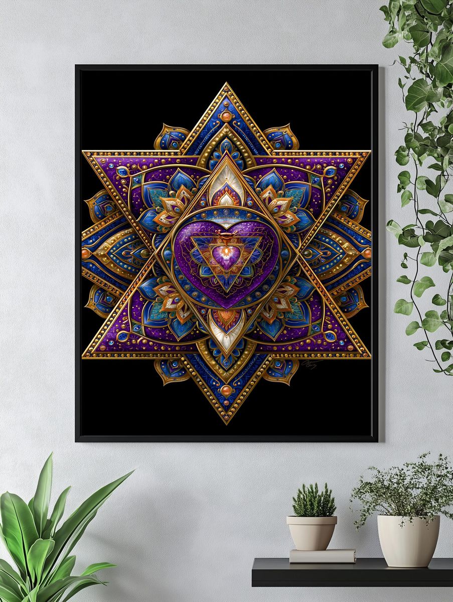 Sacred Geometric Mandala Print. — room view 4