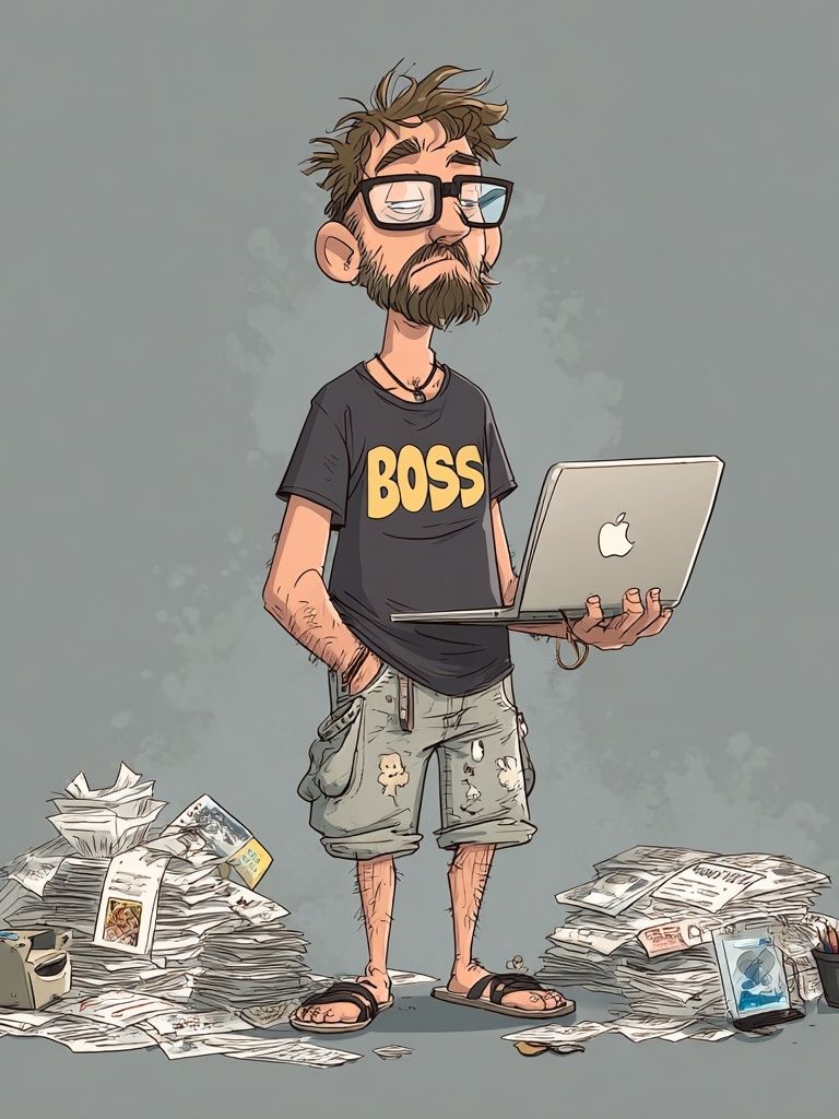 Boss Cartoon Illustration Poster. poster detail