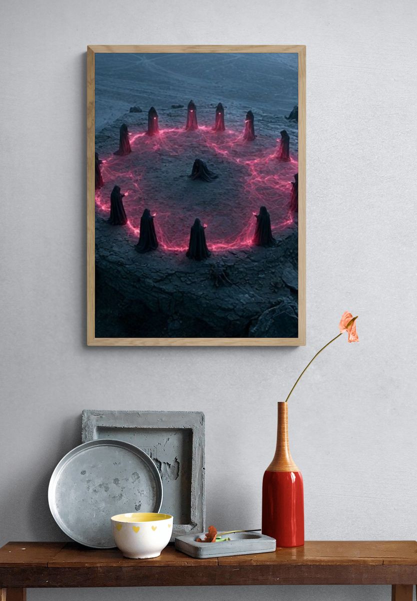 Mystic Ritual Circle Fantasy Print. — room view 3