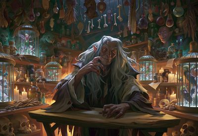 Dark Fantasy Witch Workshop Print.