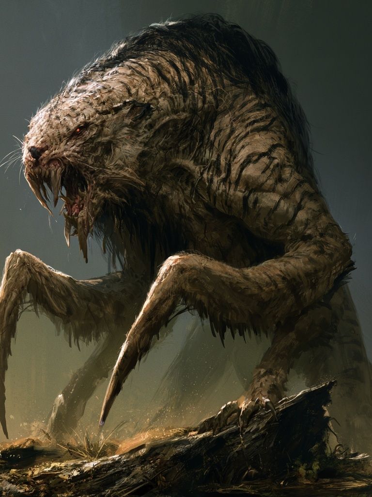 Monster Creature Digital Art Poster. poster — illustration art