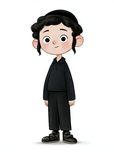 Chibi Boy Character Illustration Poster.