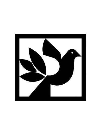 Abstract Dove Line-Art Poster. poster