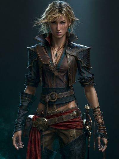 Fantasy Warrior Portrait Print.