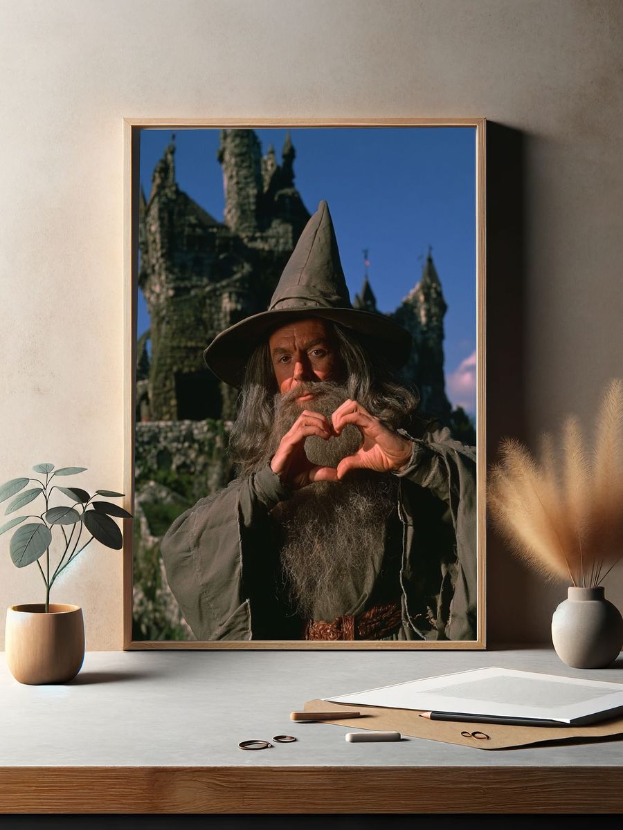 Wizard Portrait Fantasy Print. — room view 2